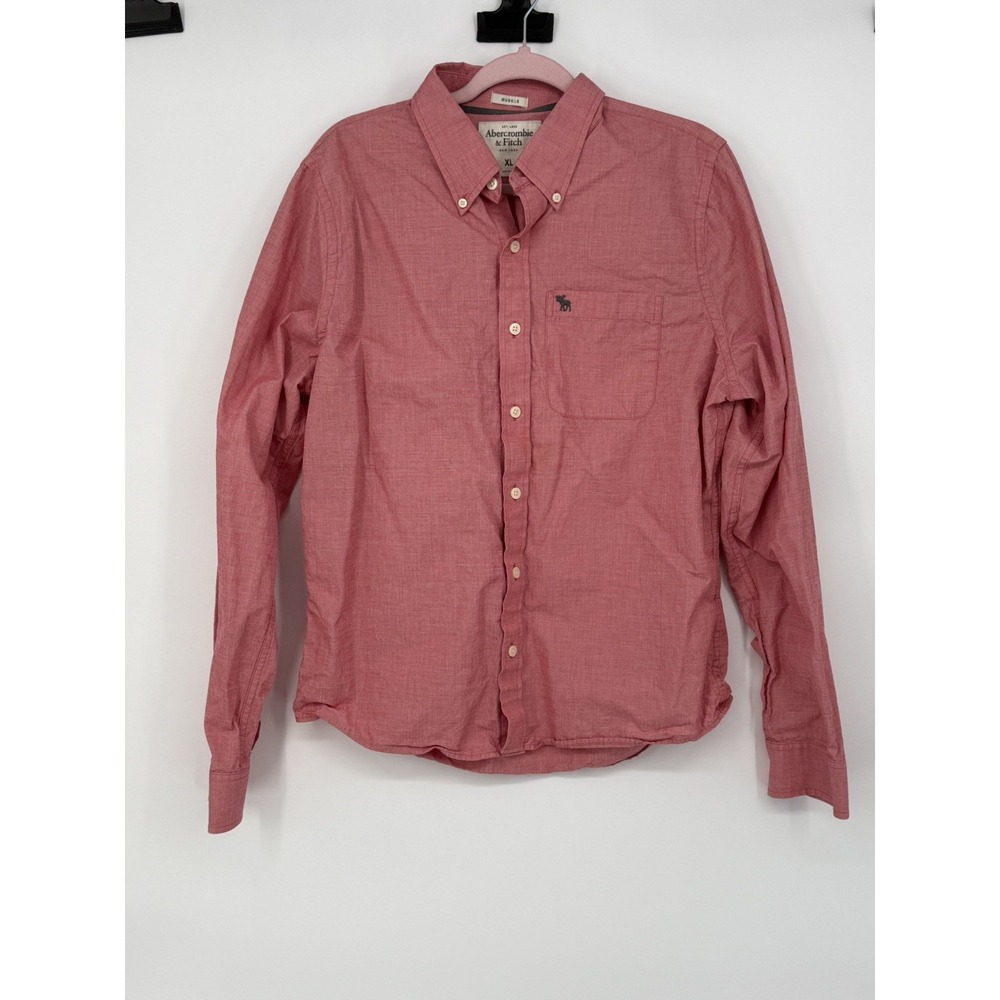 Abercrombie & Fitch Men's Long Sleeve Button Down Muscle XL